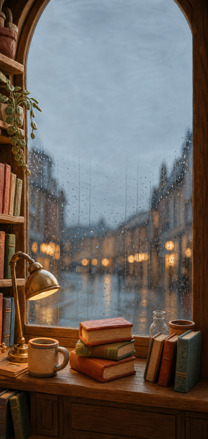 Rainy Bookshop weather world